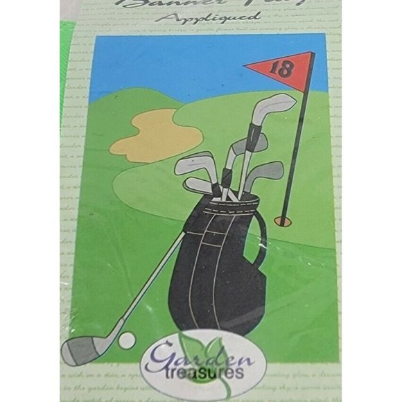 Golf Outdoor Garden Flag Vertical Banner 28"x40" Nylon Fade & Mildew Resistant - Picture 2 of 2